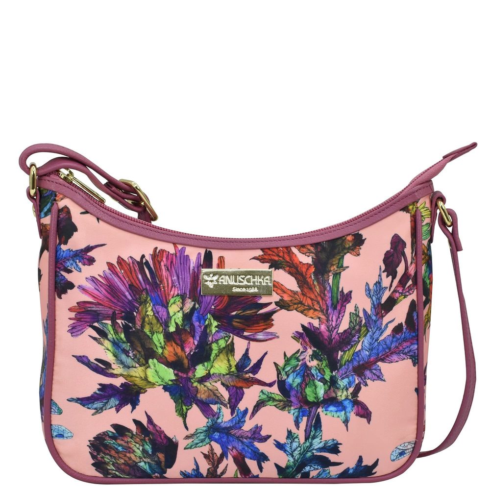 East/West Hobo-Wanderlust Collection-Nylon Fabric With Leather Trim And :<